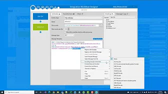 Integration Host lookup and replace options used to convert CSV gender values into HL7 values.